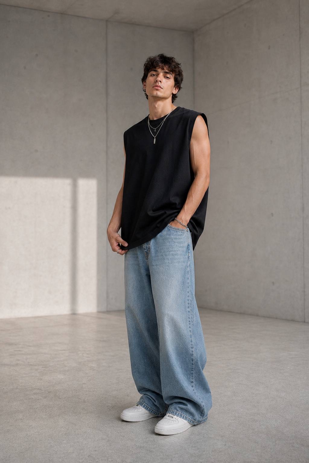Siyah 30/2 Oversize Atlet