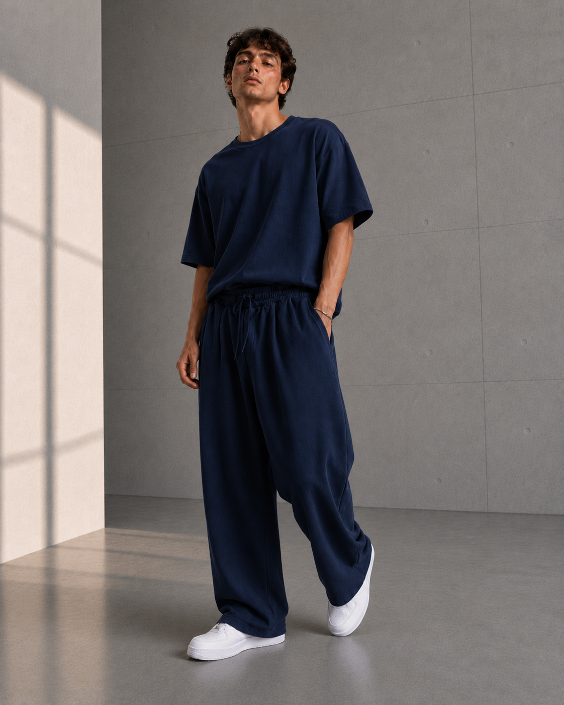 Lacivert Oysho Baggy Pantolon